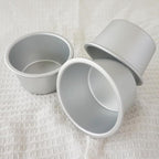 Aluminum Tart Pan Set, 6 PCS Popover Pan Single Serving Pastry, Large Muffin Pans, Baking Tool for Egg Tart, Yorkshire, Cupcake, Baba Au Rhum, Pot Pie (3.82x 2.95x 2.05 Inch)