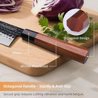 FINDKING Brisket Slicing Knife 12 Inch, Sharp Carving Knife for Meat, BBQ, High Carbon Steel Blade, African Rosewood Octagonal Handle (Dynasty Series)