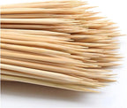 100PCS 6 inch Bamboo Skewers for wooden sticks， BBQ，Appetiser，Fruit，Cocktail，Kabob，Chocolate Fountain，Grilling，Kitchen，crafting and Party. Φ=4mm, More Size Choices 6"/8"/10"/12"/36"