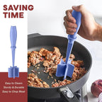 Meat Chopper, Hamburger Grinder, Premium Heat Resistant Smasher for Ground Beef, Burger Grinder Nylon Potato Mix Tool-Purple