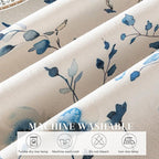 Rectangle Tablecloth Pastoral Style, Waterproof & Stain Resistant Table Cloth Wrinkle Free Table Cover for Dining/Kitchen/Patio, Washable Indoor & Outdoor Use, 55"X86" Blue