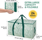 BALEINE 6-Pack Oversized Moving Bags with Reinforced Handles, Heavy-Duty Storage Tote for Clothes, Moving Supplies (Antique Folidage, 6-Pack)
