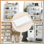 5 Pcs Wire Rack Covers Carbon Fiber Material 32x12x3 inch Pantry Shelf Cover 0.31 inch Thick Removable Closet Wire Rack Shelf Covers,Decoration Kitchen Bathroom Office Shelving (White, 32x12x3 inch)