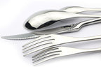 20-Piece 18/10 Stainless Steel Serrated Steak Knife Flatware Set, Service for 4