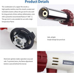 Sondiko Dual Flame Mode Butane Torch Lighter Head, Professional Culinary Torch with Adjustable Flame, Reverse Use for BBQ, Soldering, Red and White, Fuel Not Included.