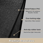 BBQ Grill Mat for Outdoor Grill, 65 x 51 inches Heavy Duty Thickened Under Grill Mats, Oil-Proof Waterproof Floor Protector for Deck and Patio