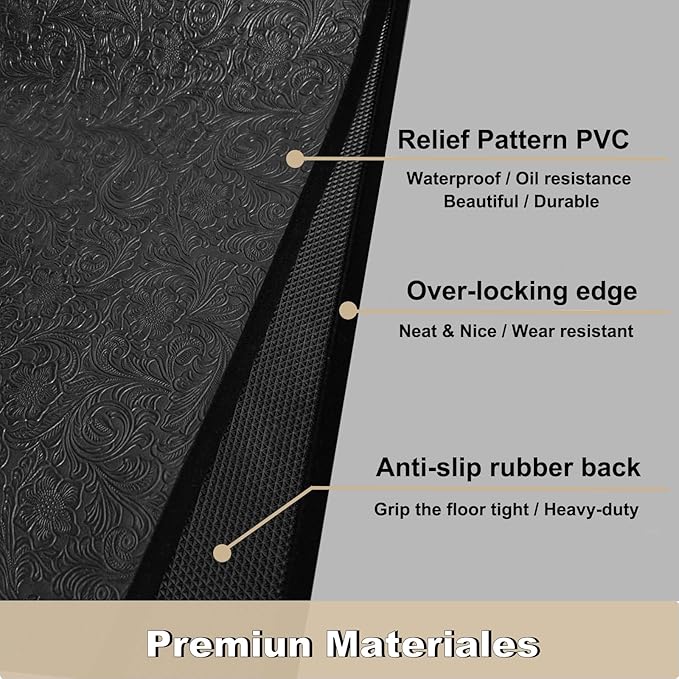 BBQ Grill Mat for Outdoor Grill, 51 x 36 inches Heavy Duty Thickened Under Grill Mats, Oil-Proof Waterproof Floor Protector for Deck and Patio