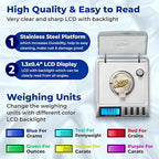 AWS Gemini-20 Milligram Scale 20g x 0.001g–Digital Jewelry/Lab Scale for Powder, Gold, Gems – Includes Calibration Weights, Tweezers & Tray–Tare, Cal, 6 Units (Gemini - 20 - Silver)