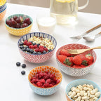 Selamica Ceramic 12 OZ Dessert Bowls Set, Ice Cream Bowls, 4.7 Inch Small Bowls for Ice Cream, Snack, Side Dishes, Microwave Dishwasher Safe, Set of 6