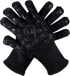 Grill Armor Oven Gloves – 932°F Heat, Fire & Cut Resistant Mitts for BBQ, Grill, Cooking, Grilling, Baking, Smoker & Fire Pit