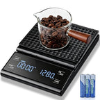 Coffee Scale with Timer, 5kg/0.1g Precision Pour Over Drip Espresso Scale for French Press, Digital Kitchen Scale with Auto Tare, Lit LCD Display and Silicone Cover, Batteries Included