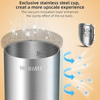 Clear Ice Cube Maker - 2.5" Ball - Stainless Steel Clear Ice Maker - Compact Design - for Whiskey, Cocktails, Bourbon - 4 PACK