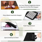 Multifunctional vegetable cutter 26 in 1 vegetable slicer, cucumber slicer, potatoes, tomatoes, zucchini, garlic, eggs, vegetable cutter with container and lid, salad cutter, dicing machine, shredder