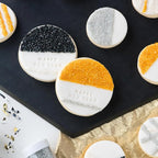 Sweets Indeed Metallic Sugar Crystals 4-Pack – 4.52 oz | Black, Gold, Silver & White Sparkling Sugars in Individual Jars | Premium Baking & Decorating Sugars for Holidays, Parties & Desserts