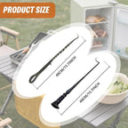 BBQ Turner Hooks, Meat Hook Flipper, Iron BBQF Turner Hooks, Flips Cooking Hooks, BBQ Food Flipper, for Grilling Smoking Frying, Long Handle Meat Hooks (Type B)
