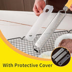 Elephant-Shaped Handle Cheese Grater & Lemon Zester, Stainless Steel Cheese Shredder with Fine/Coarse Sharp Blades, Protective Cover, Kitchen Gadgets for Parmesan, Ginger, Garlic, Chocolate & Veggies