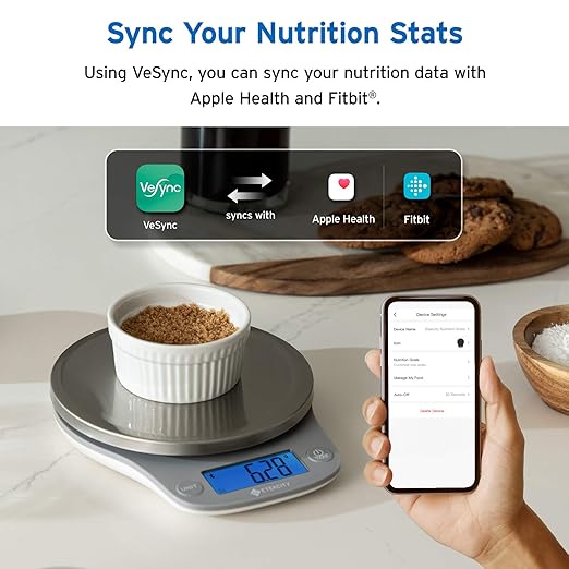 Etekcity Nutrition Smart Food Kitchen Scale, Digital Ounces and Grams for Cooking, Baking, Meal Prep, Dieting, and Weight Loss, 11 Pounds-Bluetooth, 304 Stainless Steel (Pack of 10)