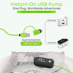 Travel Vacuum Storage Bags with USB Pump, 6 Pack Compression Packing Bags for Luggage and Suitcase,Space Saver Bags for Clothes and Clothing Travel