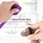 U-Taste Small Mini Silicone Spatula: 9×2inch 600ºF Heat-Resistant Food-Grade Jar Scraper for Kitchen Use, Non-Stick Seamless Flexible Baking Utensil for Mixing, Scraping Jam in Bowl or Cup (Purple)
