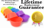 | Professional Silicone Baking Cups | Premium 12 Piece Set | Reusable Cupcake Muffin Pans | BPA Free