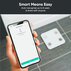 Wyze Scale S, Scale for Body Weight, Digital Bathroom Scale for Body Fat, BMI, Muscle, Heart Rate, Body Composition Analyzer with App, Batteries Included, Bluetooth, 400 lb, White