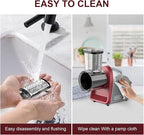 Electric Cheese Grater with 6 Different Shapes of Blades for Home Kitchen Use,250W Salad Shooter Electric Slicer for Vegetables,Fruits,Cheeses,Gray