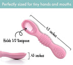 PrimaStella Silicone Chew Spoon Set for Babies and Toddlers | Safety Tested | BPA Free | Microwave, Dishwasher and Freezer Safe