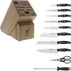 ZWILLING Twin Signature 11-Piece German Knife Set with Block, Razor-Sharp, Made in Company-Owned German Factory with Special Formula Steel perfected for almost 300 Years, Dishwasher Safe