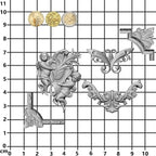 Art Mold for Polyclay Air Dry Clay Plaster, Border Frame with Cupids
