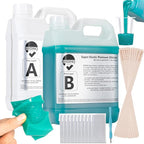 BBDINO Silicone Mold Making Kit, Super Elastic Jade Green Silicone, 1Gallon/140.8Oz, Ideal for Casting 3D Resin Molds & Silicone Molds, 1A:1B Mix Ratio