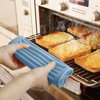Large Silicone Trivet for Hot Dishes, 4PCS Hot Pads Trivets Mats for Hot Pots and Pans, Heat Resistant Silicone Hot Pot Holders, Blue Tables Mat for Countertop, Jar Opener, Drying Mat