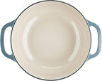 Lodge EC6D34 Enameled Dutch Oven, 6 Qt, Storm Blue