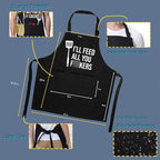 Miracu Funny Cooking Aprons for Men Women, Funny Dad Gifts for Mens Father, Mom - Fathers Christmas, Birthday Gifts for Dad Step Brother Boyfriend Husband, Cool BBQ Grilling Kitchen Chef Apron