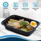 Ruthy's Outlet Meal Prep Containers W/Lids -Square Food Storage – BPA-Free| Stackable | Microwave | Freezer & Dishwasher Safe | Reusable Lunch Bento Box Portion Control & Planning (150 Pack, 12 oz)
