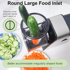 Electric Cheese Grater, 5 in 1 Salad Maker with Stainless Steel Blades, 250W Electric Food Slicer & Shredder, Electric Salad Machine for Cheeses, Fruits, Potatoes, Carrots