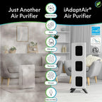 Air Oasis iAdaptAir 2.0 H13 HEPA Filter Air Purifier Reduces 99% of Viruses, Mold, Dust, Smoke, Pollen & Odors Quietest on The Market WiFi Compatible 3,975 Sq Ft of Clean Air
