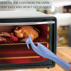 Oven Rack Push Pull Tool 2-Pack (11 Inch) - Longer Handle Suitable for Toaster Oven, air Fryer, Toaster (blue colour)