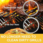 Dailyart 19x15inch Grill Mats for Outdoor Grill, Set of 5 Non-stick Teflon Grill Mat, Upgraded & Enlarged Reusable Grill Mats for Grilling, BBQ Grilling Accessories for Gas, Charcoal, Electric