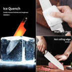 MAD SHARK Kitchen Knife, Chef's Santoku Knife 8-inch, German High Carbon Stainless Steel Chef Knife, Super Sharp Multipurpose Chopping Knife for Meat Vegetable Fruit with Ergonomic Handle & Gift Box