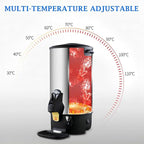 Commercial Electric Kettle Warmer Stainless Steel Hot Water Dispenser Hot Water Boiler And Warmer with Faucet Quick-Temp or Boil for Tea Coffee 1500W 6 Liter Capacity