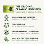 GreenPan Premiere Ovenware Healthy Ceramic Nonstick 13" x 9" Quarter Sheet Baking Pan, PFOA & PFAS-Free, Warp-Free Bakeware, Durable Quick Heating, Oven & Broiler Safe to 600F, Dishwasher Safe, Gray
