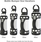 REUZBL Silicone Boot Sleeve Protector with Handle – Compatible with Hydro Flask 40oz, 32oz, 24oz, 21oz – Protective Bottle Bumper for Stainless Steel Water Bottles