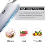 HOSHANHO Cleaver Knife 7 Inch, Ultra Sharp Japanese High Carbon Steel Vegetable Meat Cleaver, Multifunction Chopper Butcher Knife for Home Kitchen and Restaurant