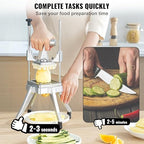 VEVOR Commercial Vegetable Fruit Chopper 1/4" Blade Heavy Duty Professional Food Dicer Kattex French Fry Cutter Onion Slicer Stainless Steel for Tomato Peppers Potato Mushroom