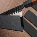 Premium Rolling Knife Sharpener - Sharpening Kit with 4 Angle System & 4 Stones - Aluminum Body with Guard - Case Included