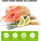Bonsenkitchen Precut Vacuum Bags 100 Quart 8" x 12", BPA Free, Commercial Grade Textured Food Sealer Bag, Thick Embossed Bags for Storage and Sous Vide Cooking VB3205