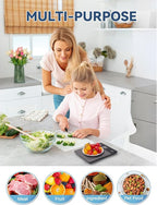 JOYHILL Food Scale, 22lb Digital Kitchen Scale Food Ounces and Grams for Weight Loss, Baking and Cooking, Premium Stainless Steel with LED Display, Batteries Included, Black