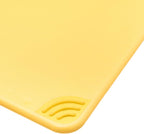 San Jamar Saf-T-Grip Plastic Cutting Board with Safety Hook, 12" x 18" x 0.5", Yellow