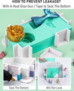 Nicpro 170oz Silicone Mold Making Kit, 20A Platinum Liquid Silicone Rubber, Jade Green Flexible, Silicone Molds Maker Mix Ratio 1:1 for Casting 3D Resins Molds DIY with 2PCS Molds Housing, Mixing Cups