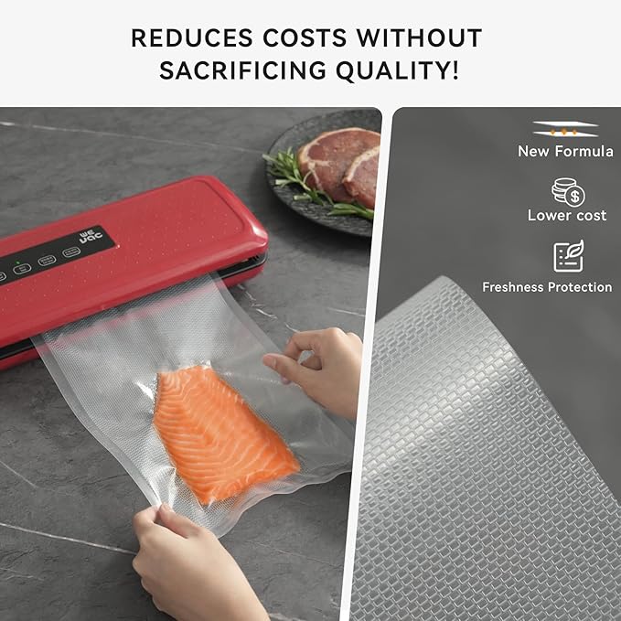 [2024 Q4] 6" x 10" Vacuum Sealer Bags, 200 Count-Ideal for Food Storage, Sous Vide, and Meal Prep, Keep Food Fresh and Nutrients, Wevac Lite